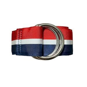 Vineyard Vines Belt Patriotic‎ Nautical D-Ring S Men Women USA Red White Blue